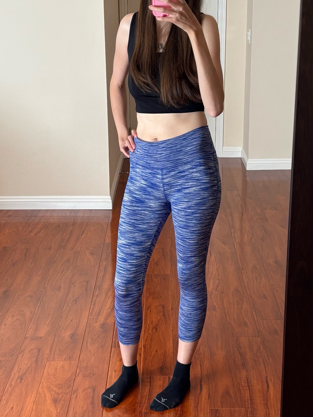VOGO Athletica Blue Space-Dye Capris